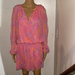 Ramy Brook Vibrant Pink Floral Dress